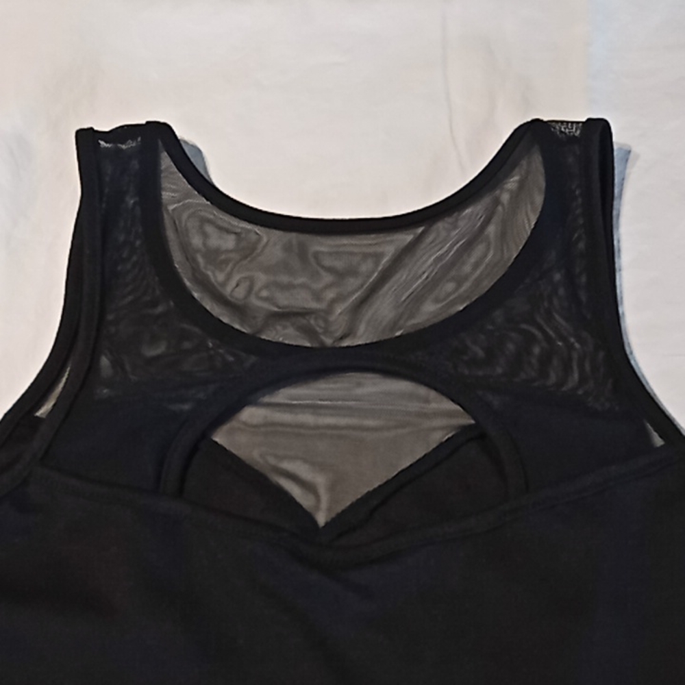 Black Blouse. Top Mesh . Really Cute. - Picture 4 of 11